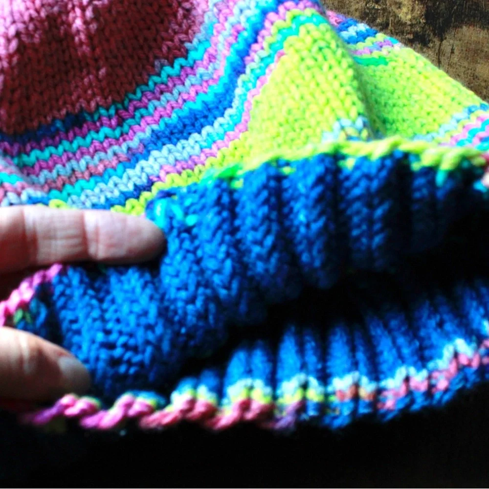Handmade Colorful Crochet Knit Beanie Cap Hat OS